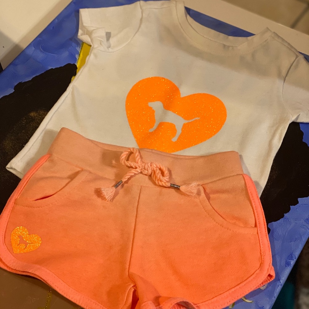 12m custom Pink INSPIRED 2 piece set